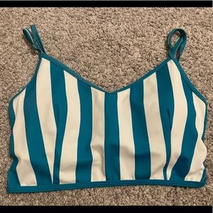 Teal Stripe Vcrop
